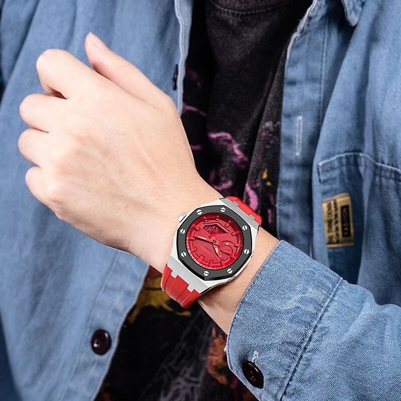 Gien creatives 2021 New Luxury 316L SS metal strap mod case bezel case for GA2100 4th Generation black sliver Modified parts