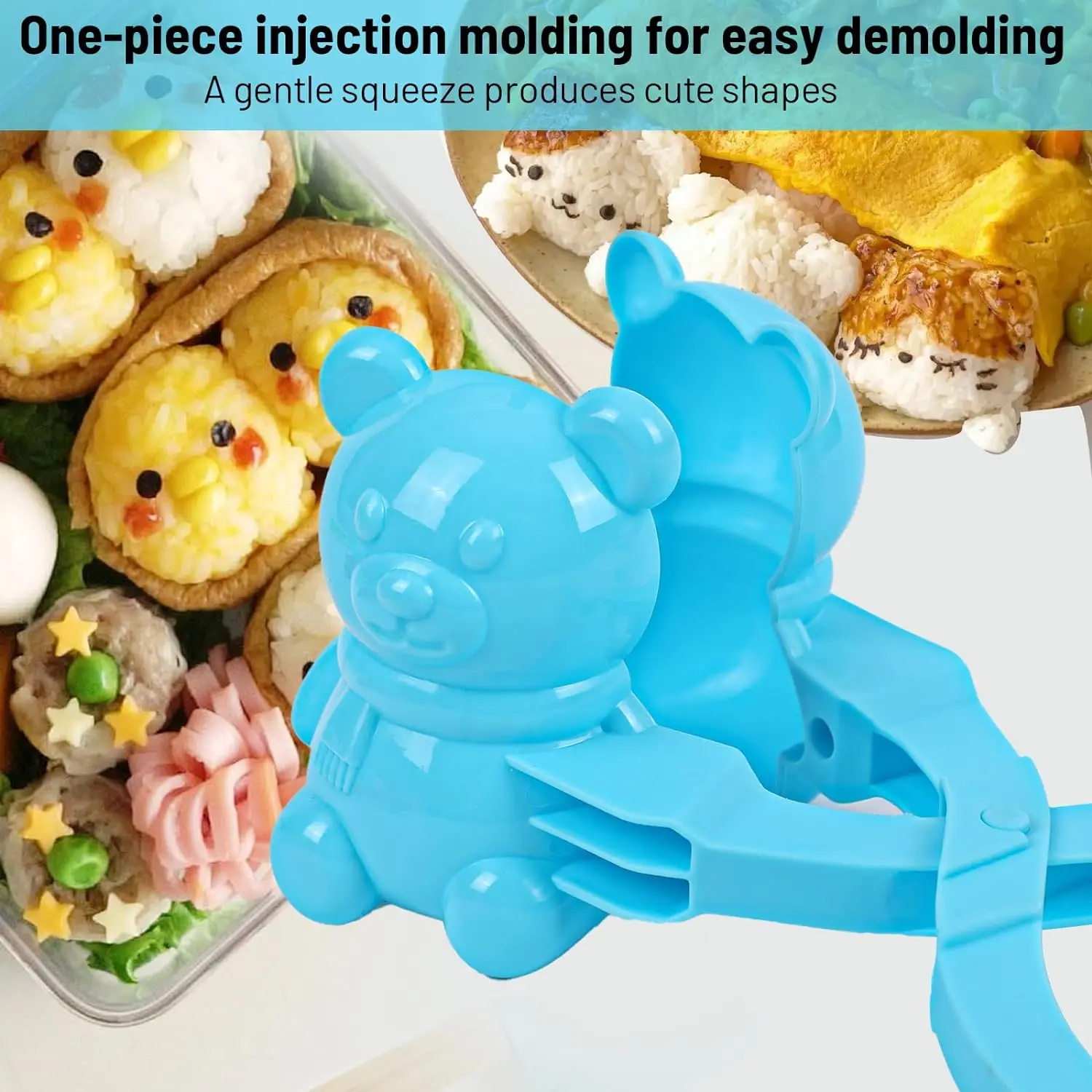 4 Stuks Sushi Schimmel Onigiri Sushi Vormen Sushi Onigiri Mold  Vorm Sneeuwbaltang Sneeuwballenmaker Gereedschap