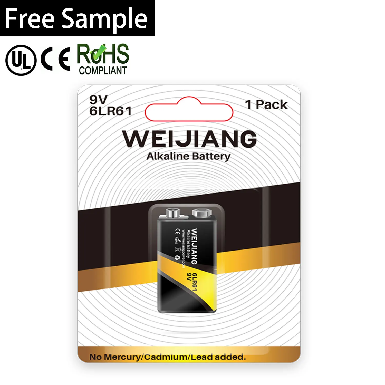 9 Volt Battery with Long-lasting Power All-Purpose Alkaline 9V Battery for Household and Office Devices