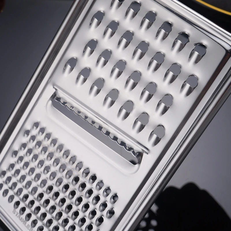 Grater Stainless Steel Hand Rotating Cheese Grater 3 in 1 Peeler Cassava Grater with Plastic Handle