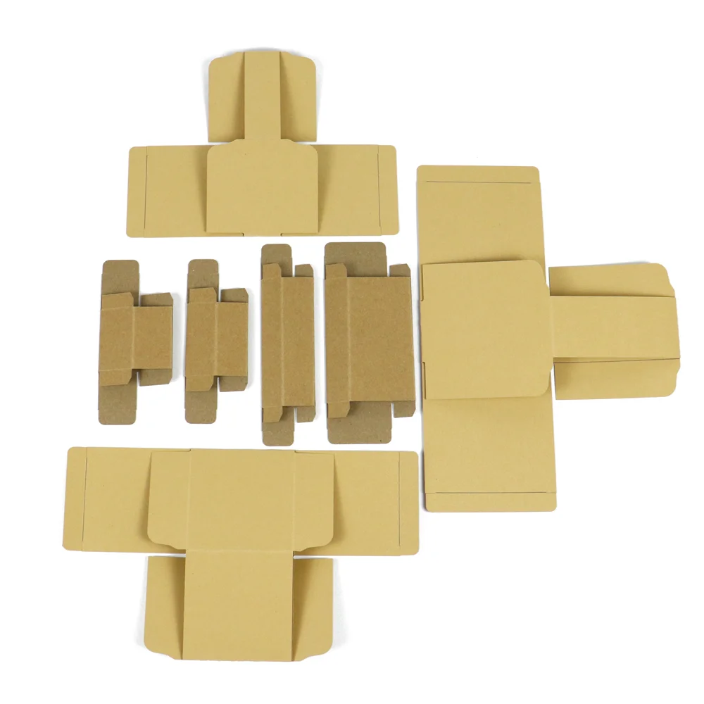 Tuck Top Card Paper Box reusable Kraft Box Folding Packaging Cosmetic storage brown kraft paper toothbrush packaging box