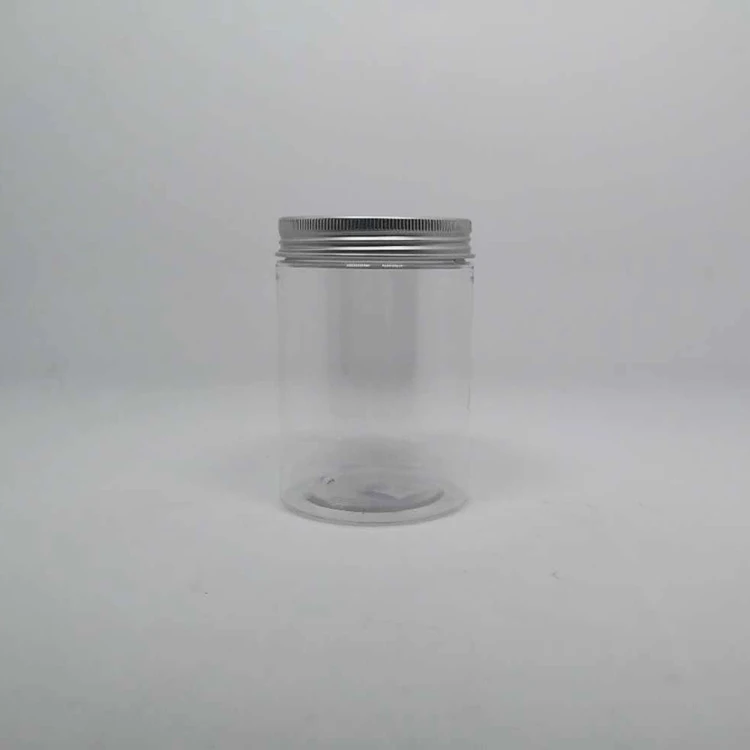 200ml 300ml 500ml 1000ml pet jar clear with bamboo water transfer plastic lid