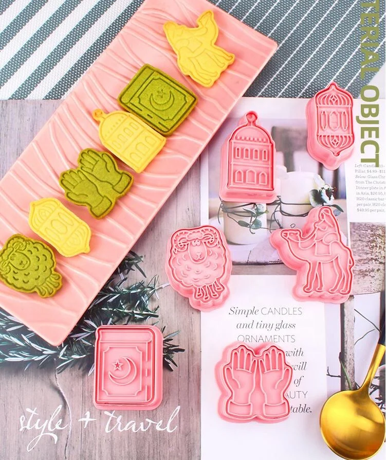 6pc Camel Moon Star Biscuit Mold EID MUBARAK Ramadan Mubarak Cookie Cutters DIY Cake Baking Tool Islamic Muslim Party Home Decor