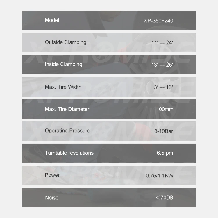 XPROMISE automatic tyre changer hot sale/auto lift two post lift/small scissor lift mobile scissor lift wheel alignment clamp