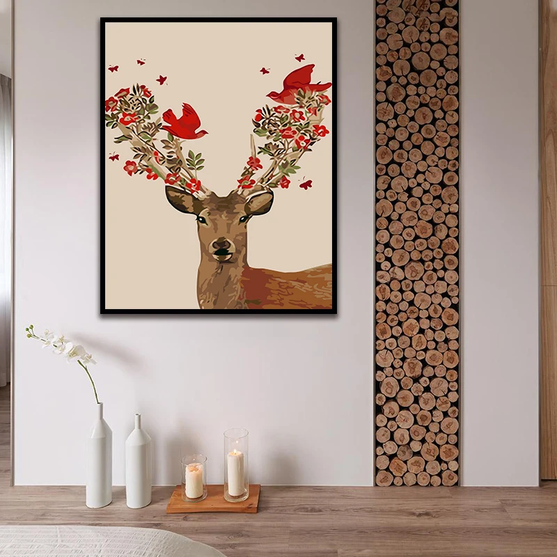 Hot sale wall art canvas animal oil painting artwork decoration decoration pieces