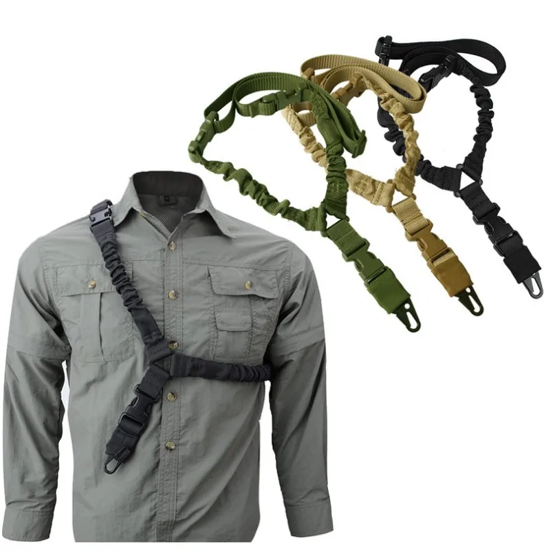 Heavy Duty Tactical Accessories Tool Sling Carry Strap with Metal Hook Two Points for Outdoor