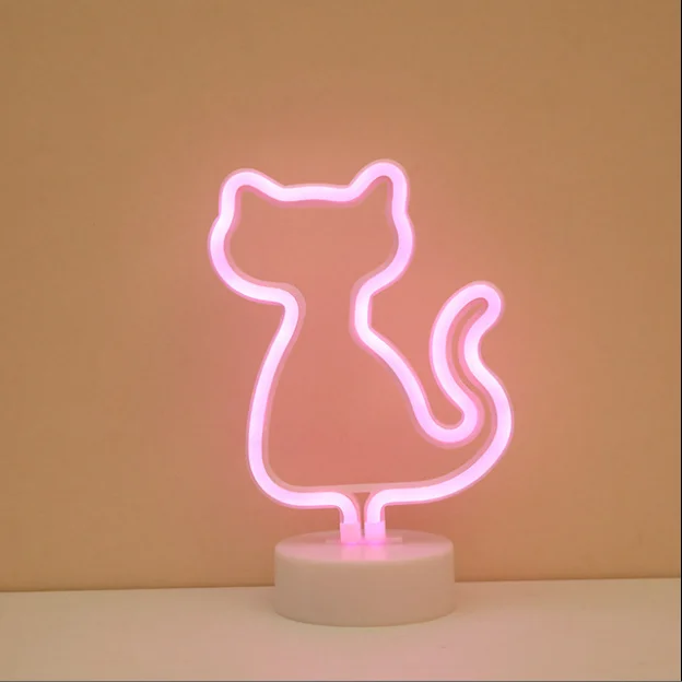 Flamingo Night Light Battery Operated LED Desktop Lamp Neon Lights Custom  Neon Led Lights