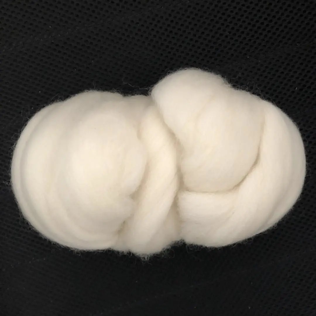 Толстая шерстяная пряжа, мягкость 66s, шерстяной верх для игольчатого войлока