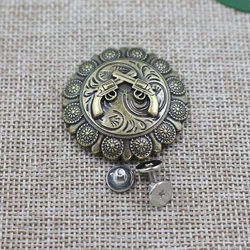 High quality wholesale fashion design alloy gun pattern metal concho for leather