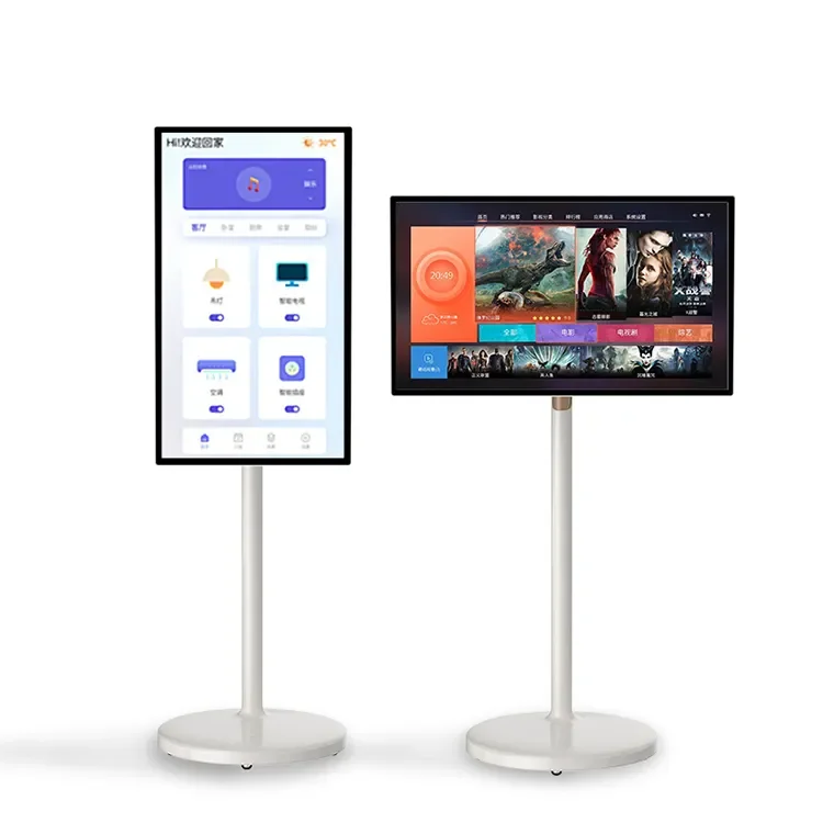 32-дюймовая напольная интерактивная сенсорная доска Smart TV портативная цифровая вывеска