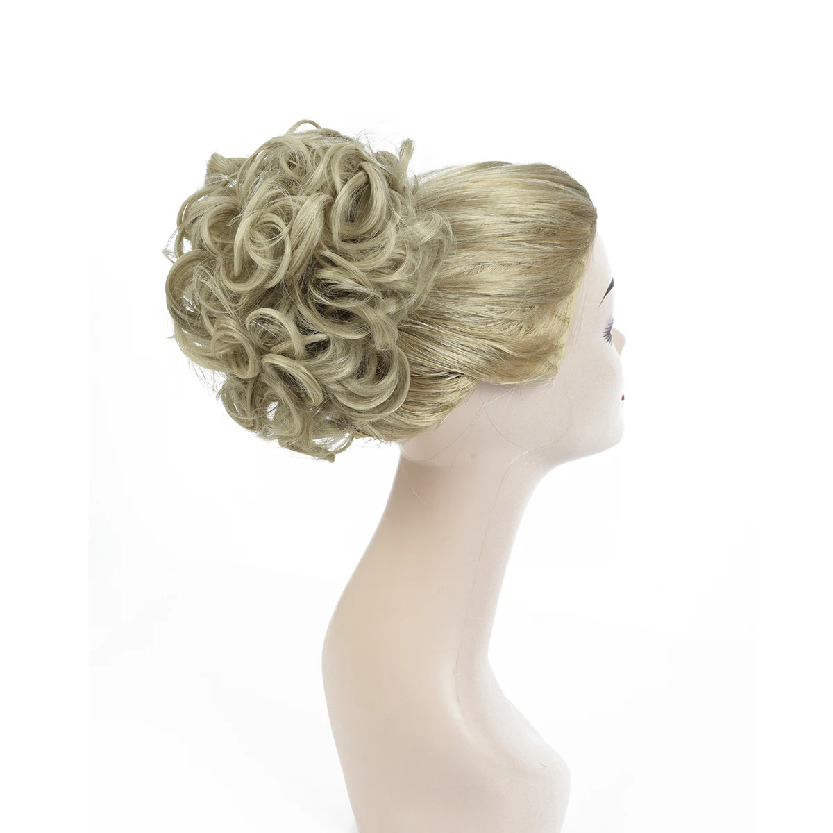 Free Shipping China Manufacturer High Quality Curly Messy Bun, Hair Piece Cover Hair Extensions Real As synthetic