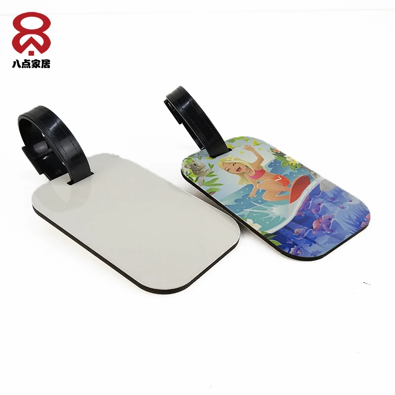 Travel decorating accessories Sublimation MDF Blank Custom Luggage Tag
