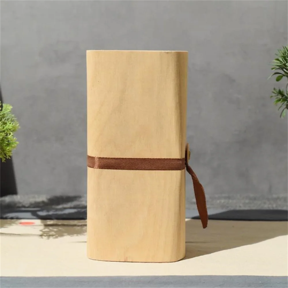 Birch Wooden Wine Gift Box Bronzing Bark Box Wine Gift Packaging pine wood box