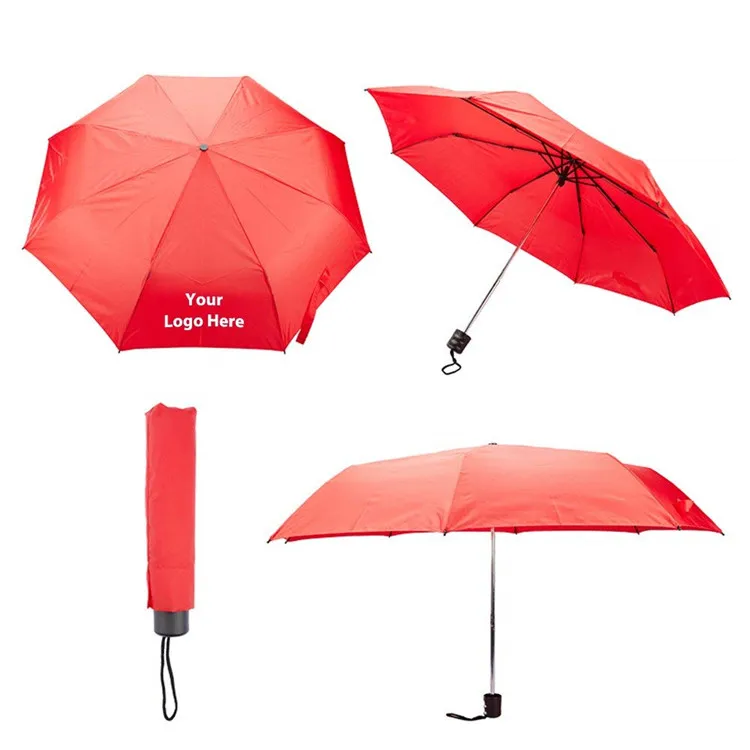 High quality wholesale promotional cheap  3 folding umbrella Logo printing