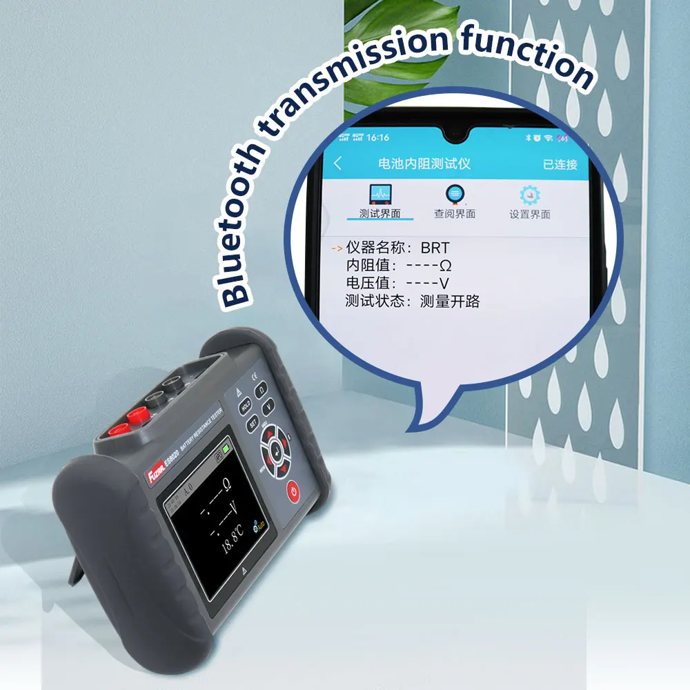 FUZRR ES8020 handhold lithium battery inner impedance tester lead acid   storage battery internal resistance analyzer