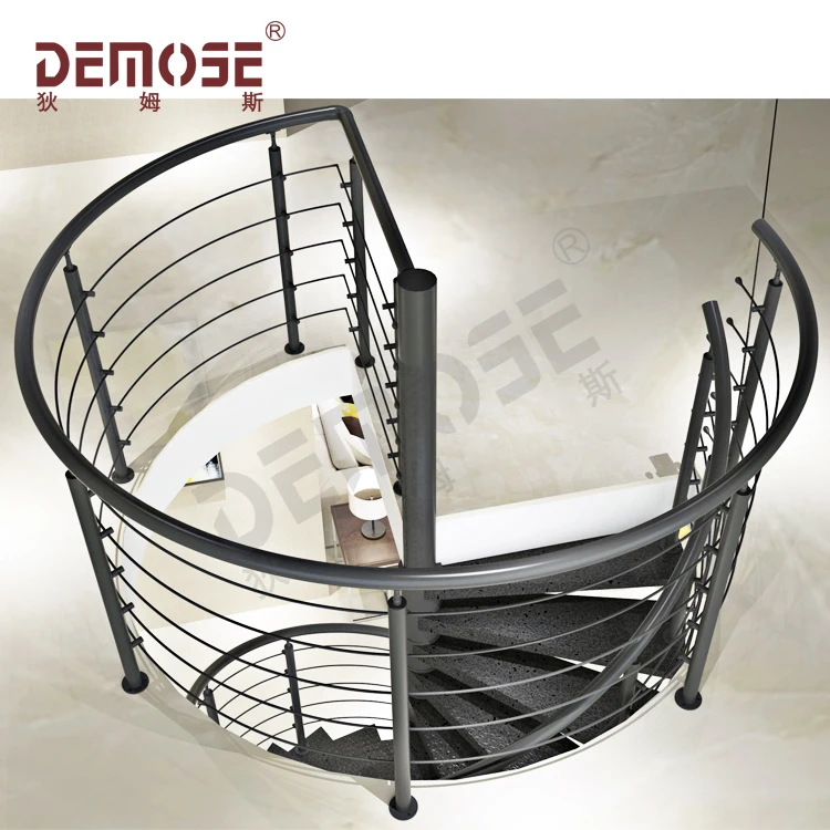 spiral staircase indoor handrail steel custom straight staircase  balustrade folding stair loft staircase
