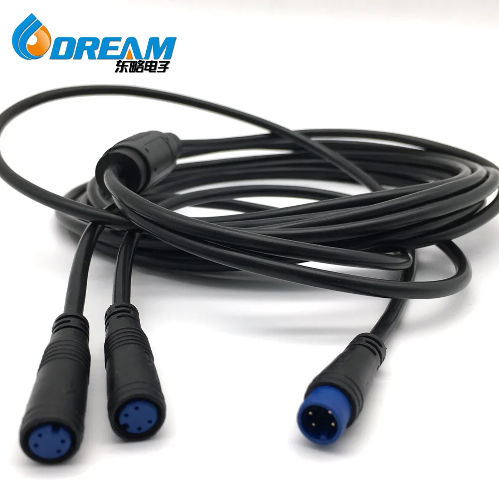 Dream-start OEM M6 IP65 Connector 2 3 4 5 6Pin Electric Bicycle Ebike Signal Cable Waterproof Connector