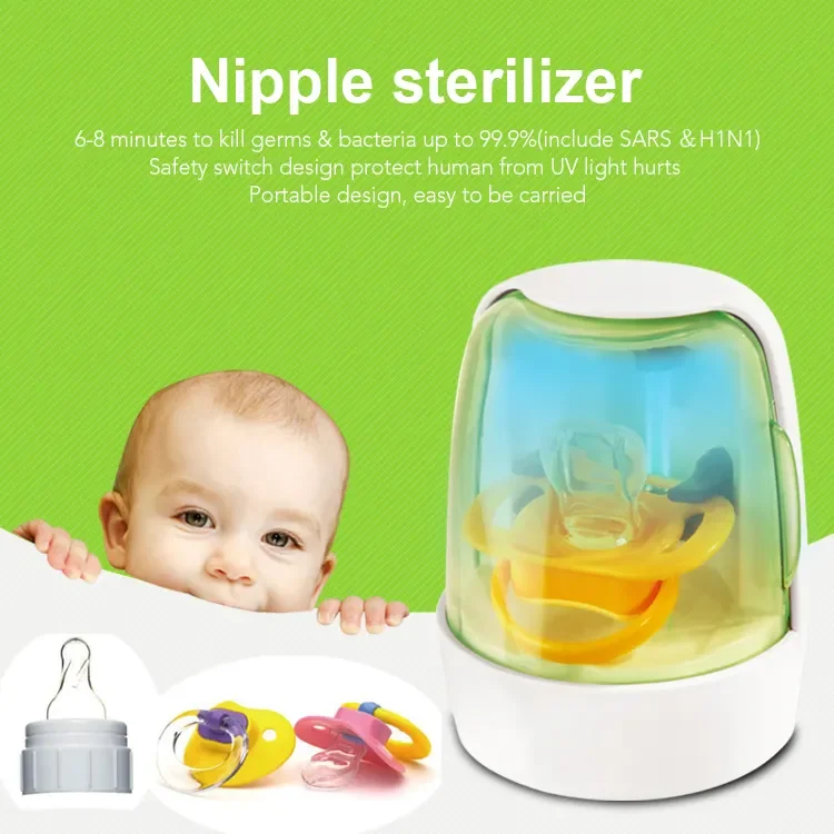 UV Toothbrush Sanitizer - Portable Sterilizer for Home, Office, and Travel Use, CE/ROHS Certified Effective Bacteria Elimination