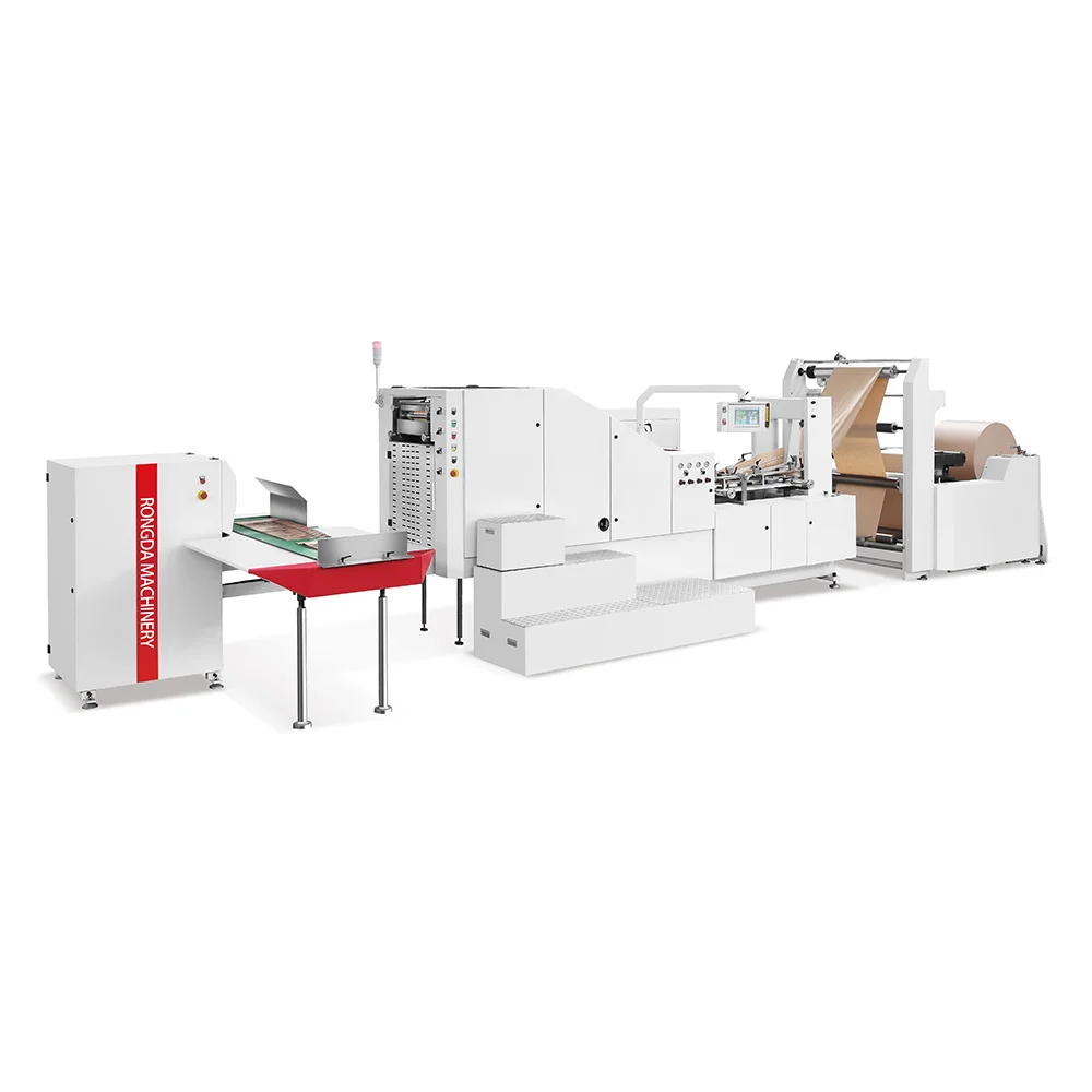 Automatic Kraft Paper Shopping Bag Making Machine with square bottom