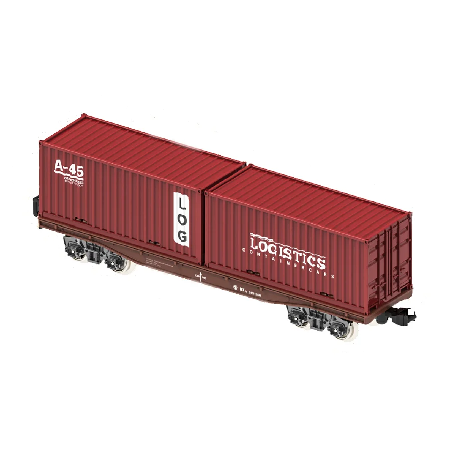 New Railway Toy Set Steam Locomotive Train Flatbed Transporter Container Shipping Train Toy Light Sound Kid Toys
