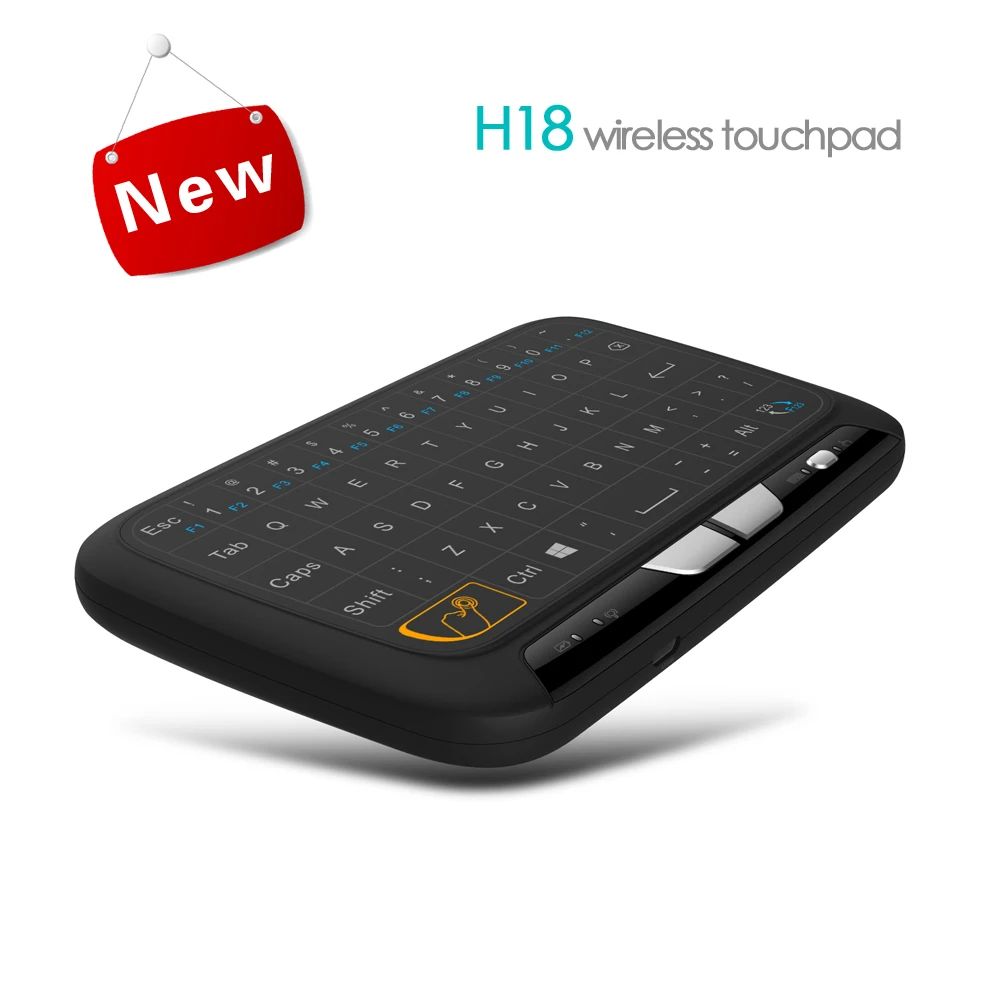 Shizhou Tech H18 2,4G беспроводной сенсорный экран с подсветкой тачпад клавиатура air mouse Пульт дистанционного управления для ТВ ПК
