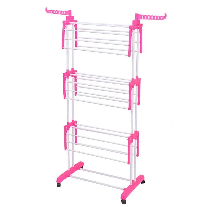 Direct Factory Best Selling Multifunctional Folding 3 Tier Retractable Cloth Dryer Rack
