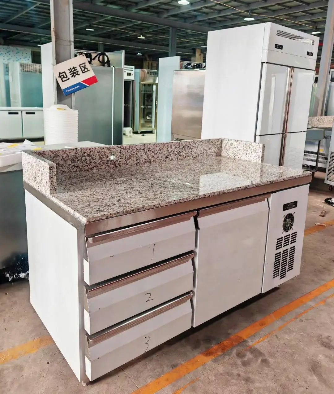 Door  drawer stainless steel workbench commercial kitchen freezer Restaurant Refrigerator Kitchen Freezer