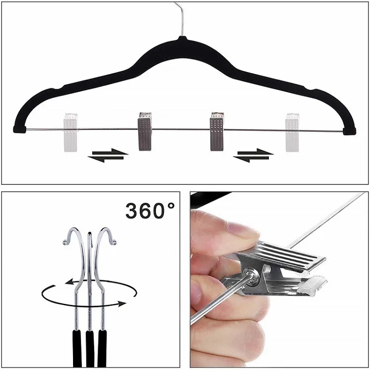 Velvet skirt hanger shirt hanger, plastic hanger produced by Chinese manufacturers