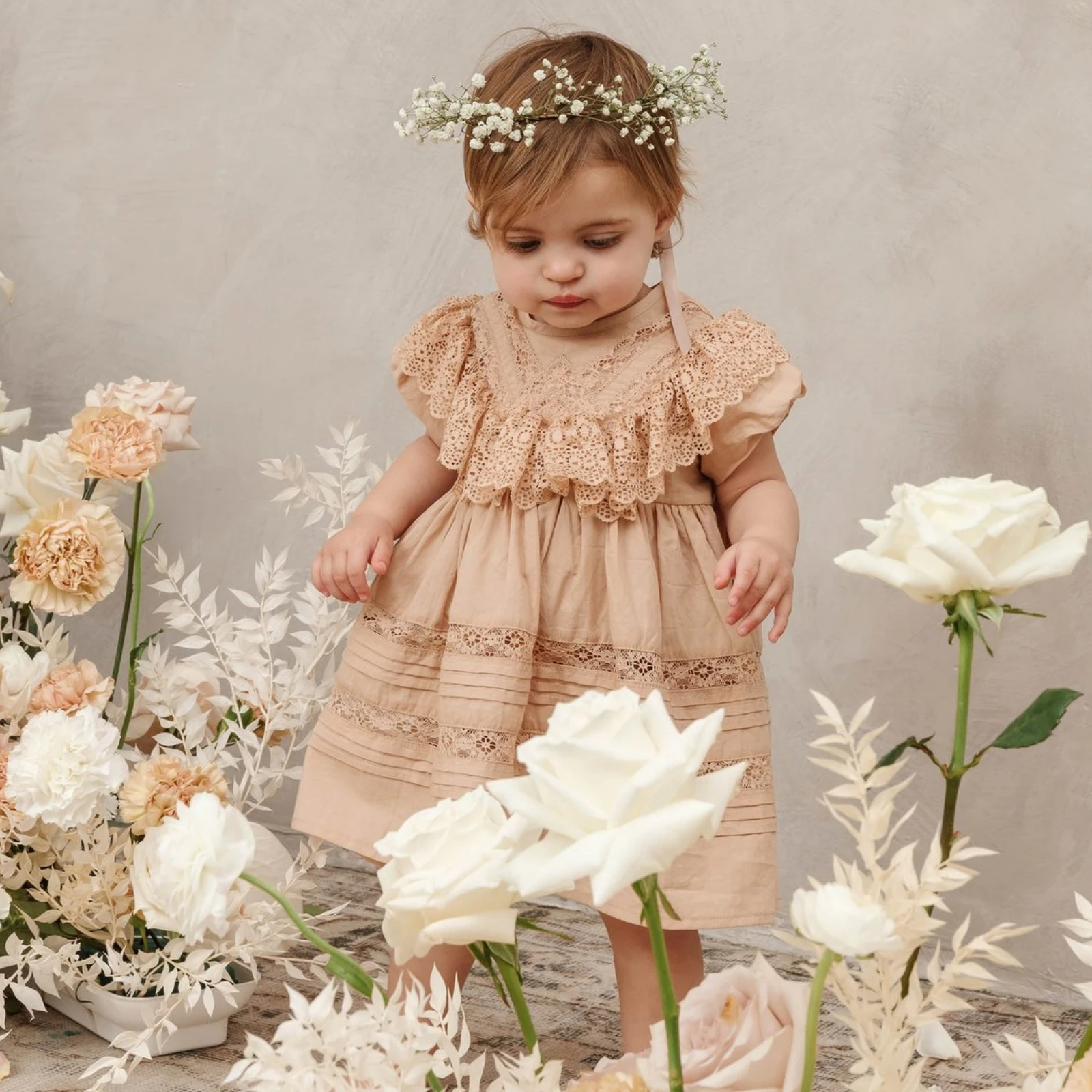Wholesalers Clothing Baby Wear Custom Summer Cotton Lace Girl Kids Clothes Children Baby Dresses For Kids Girls