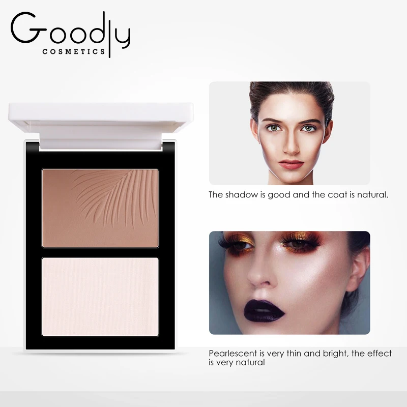 
High Quality Maquillaje Waterproof Makeup Bronzer Highlighter Blush Duo Palette 