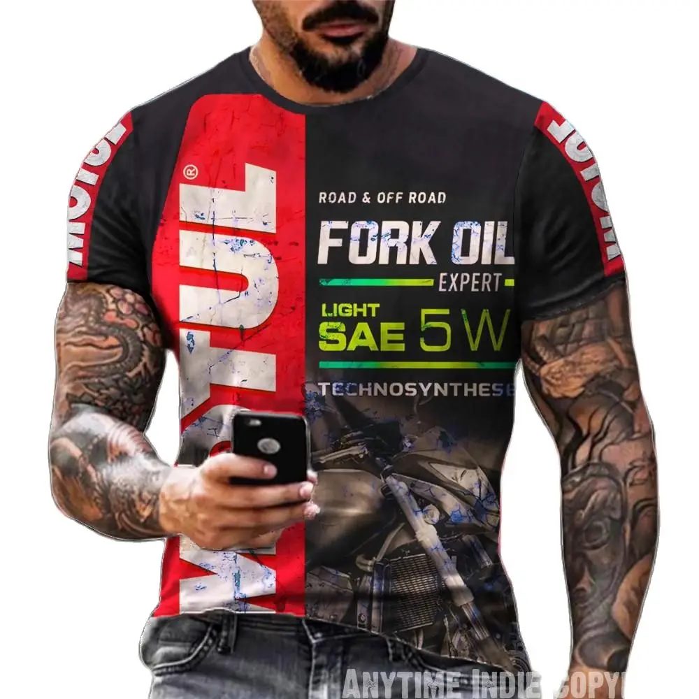 Racing T Shirt For Men 3d Print Castrol Brand Motor Oil Short Sleeve Top Biker custom Tee fashion Vintage Camiseta 3d printed t