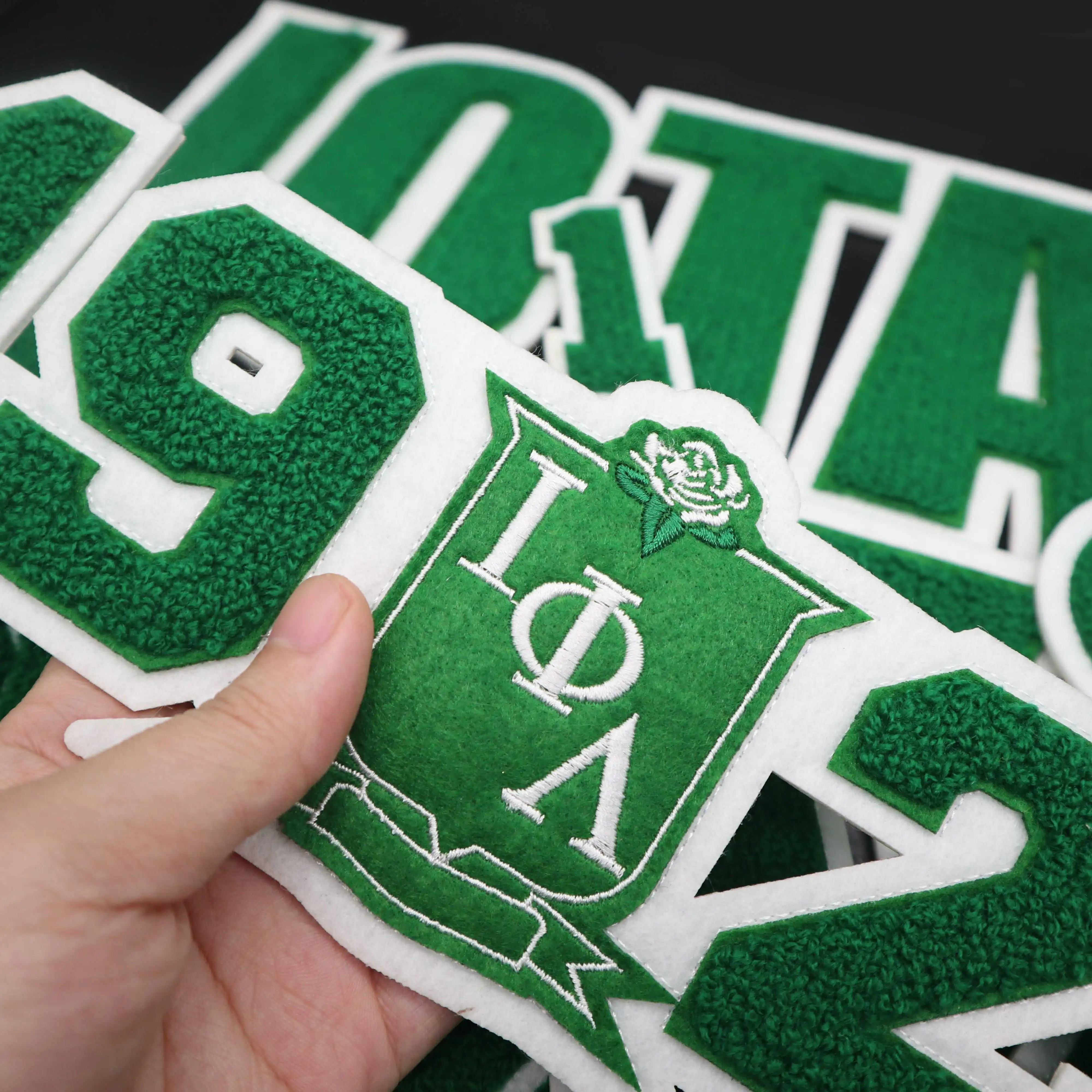 Custom valentines day chenille patches new style Embroidery Patch Woven Iron On Patches For Clothing