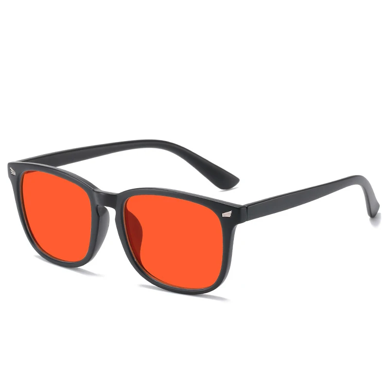 Men Glasses Blue Light Blocking Glasses Red Clear Lenses Glasses for Better Sleep Eliminate Eye Strain