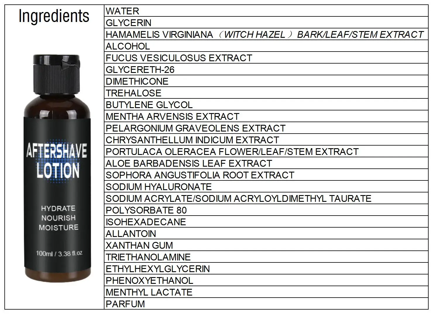 Mens Beard Care After Shave Soften Skin Moisturize Aloe Vera Aftershave After Shaving Lotion For Men