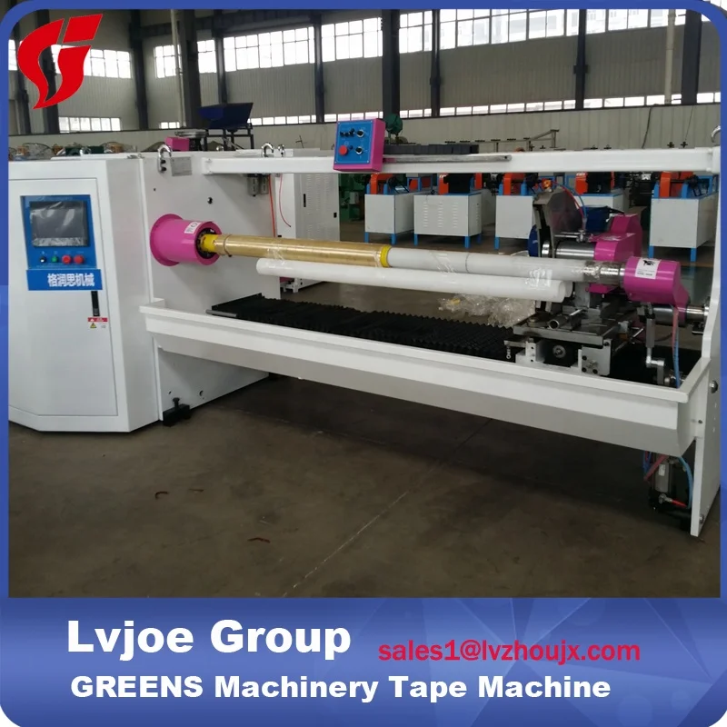 LV-206 PVC electrical insulating adhesive tape slitting machine/aluminum foil tape roll cutter/BOPP gum tape cutting machine