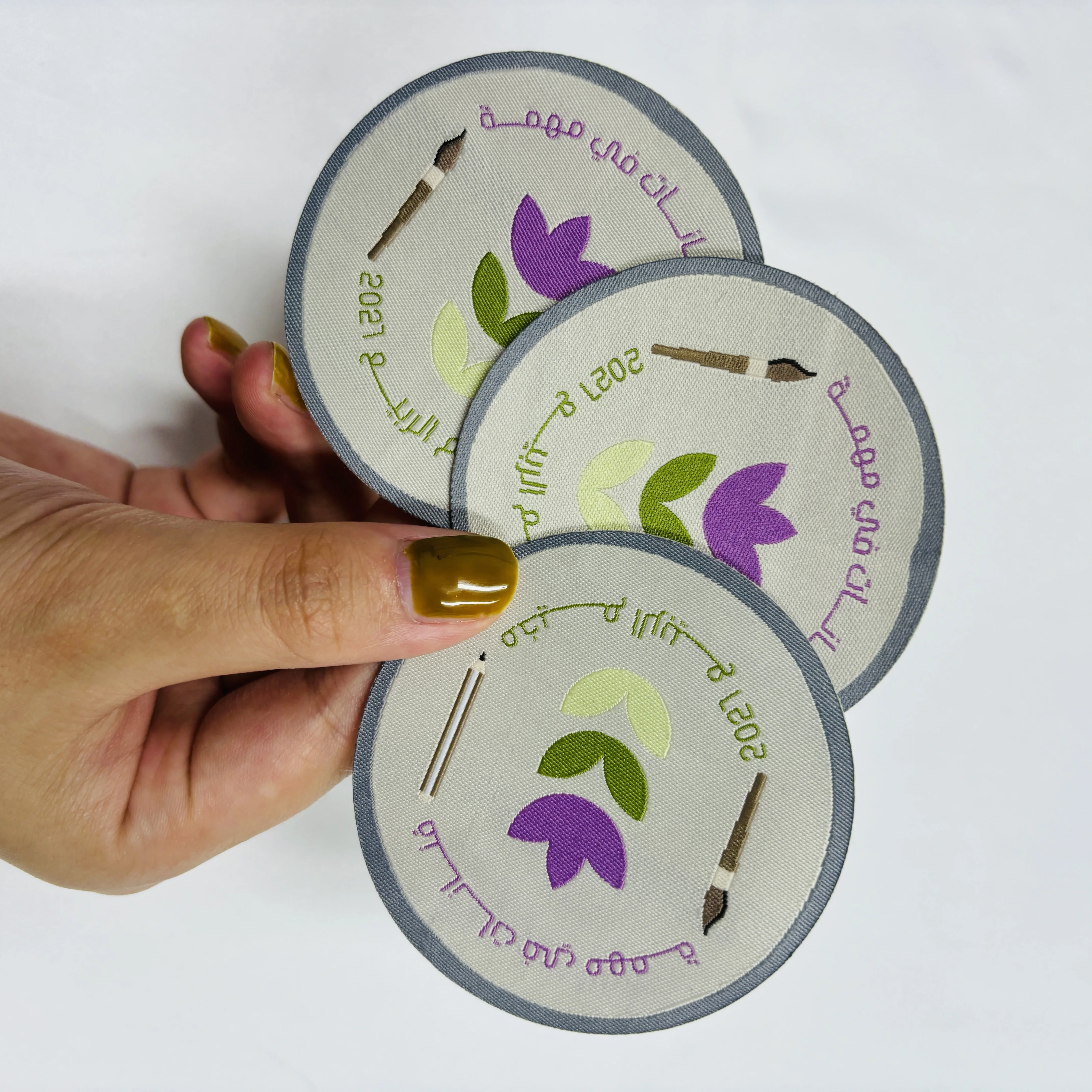 China factory Clothing Custom Woven Patch/Embroidery woven Patches Silicon Patch For Clothing