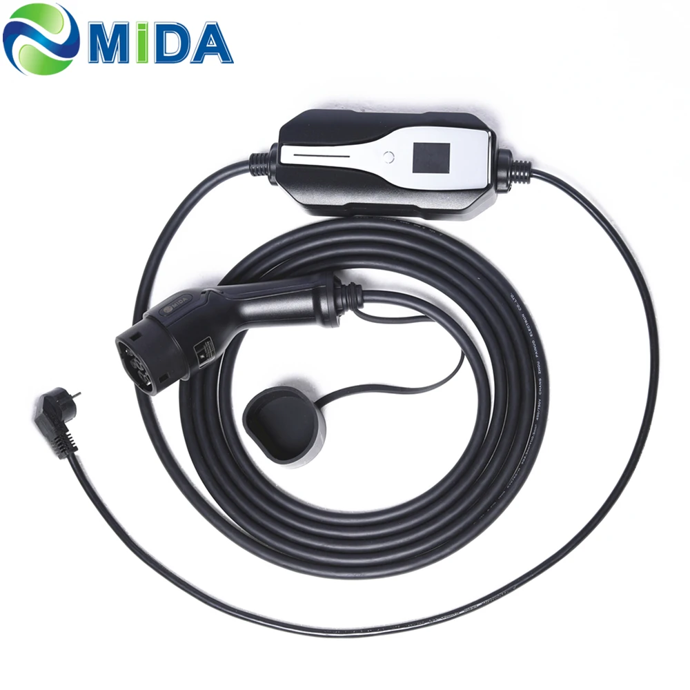IP 67 waterproof IEC 62169 ev charging cable type 2 portable ev charger