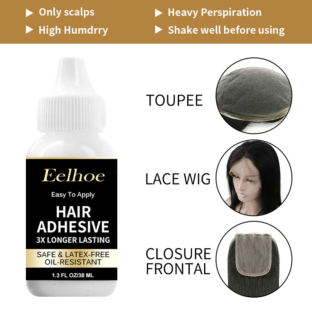Private label clear invisible strong hold water proof lace front wig adhesive glue