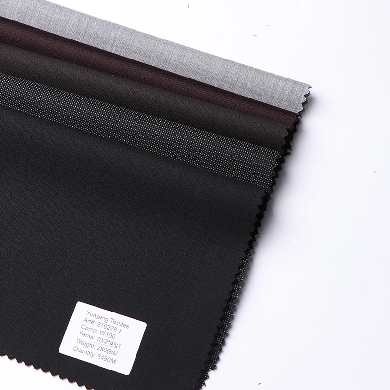 Classical Wool Serge All Wool Fabric Merino Wool Twill Fabric  Black Suiting Fabric