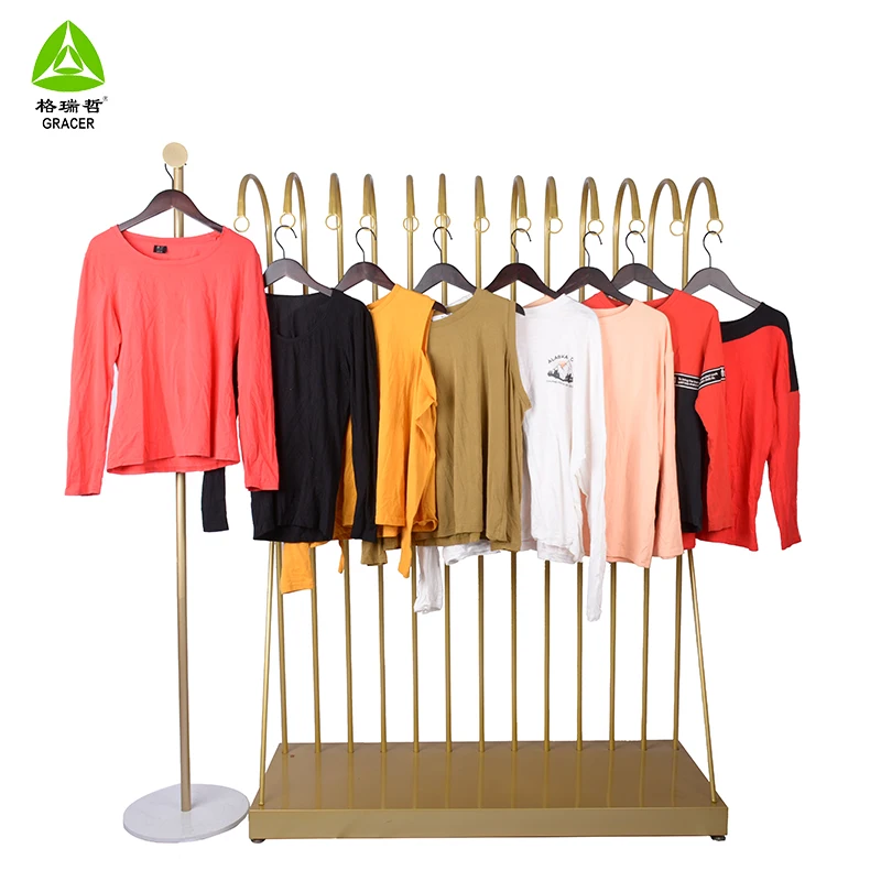 Spring Autumn Korean Clothes Women Long Sleeve Tshirt Second Hand Clothes Ukay Ukay Bales Import Used Clothes To In india