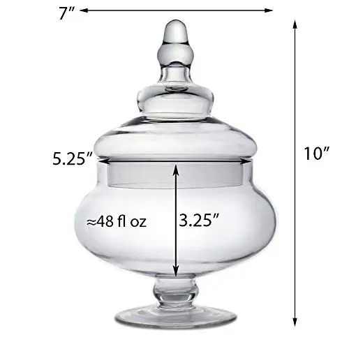 glass pedestal Apothecary jar Candy Buffet Display Storage Plant Terrarium Jars
