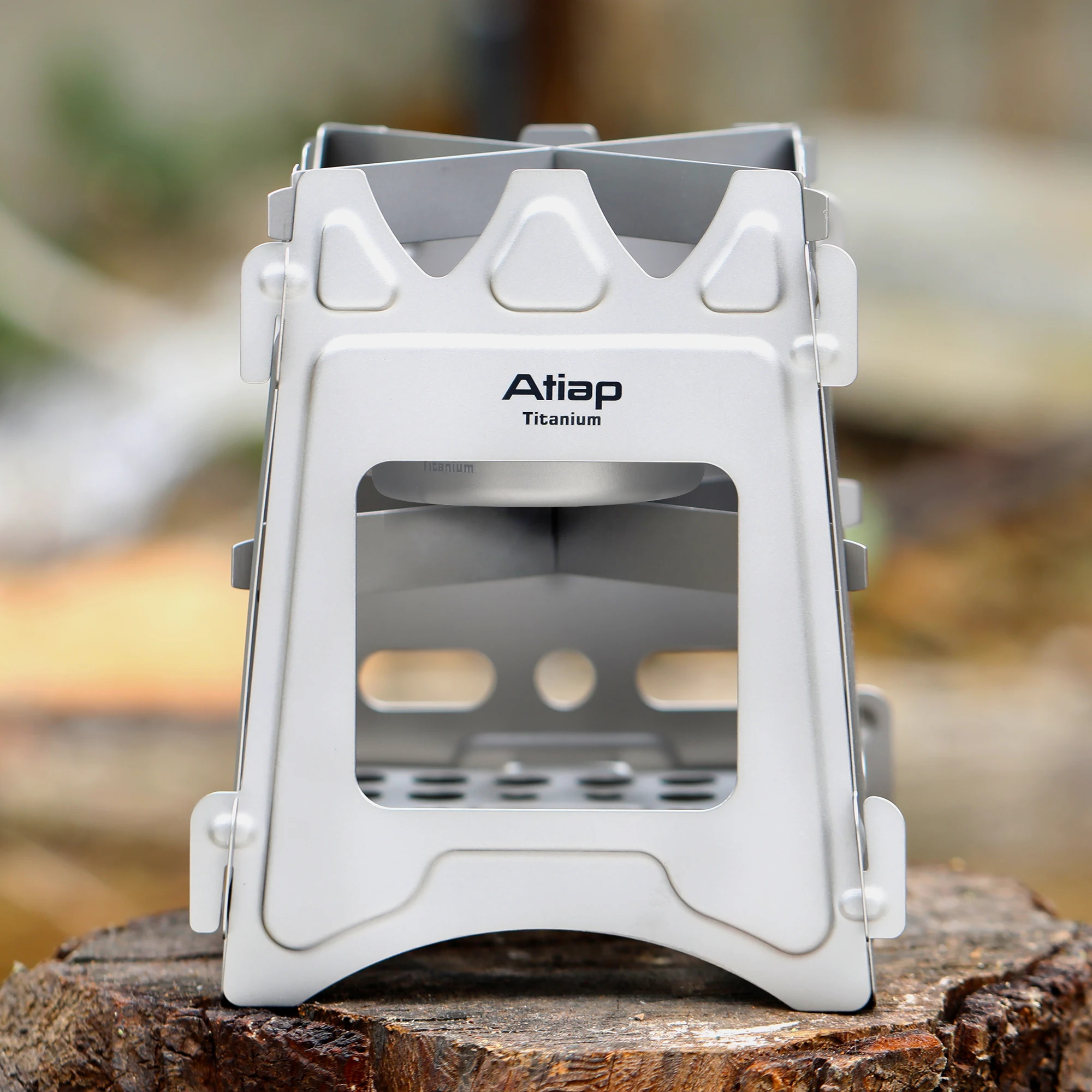 Outdoor Folding Firewood Stove Stainless Steel Portable Camping Stove, Picnic Hiking Cooking Heat Water Stove