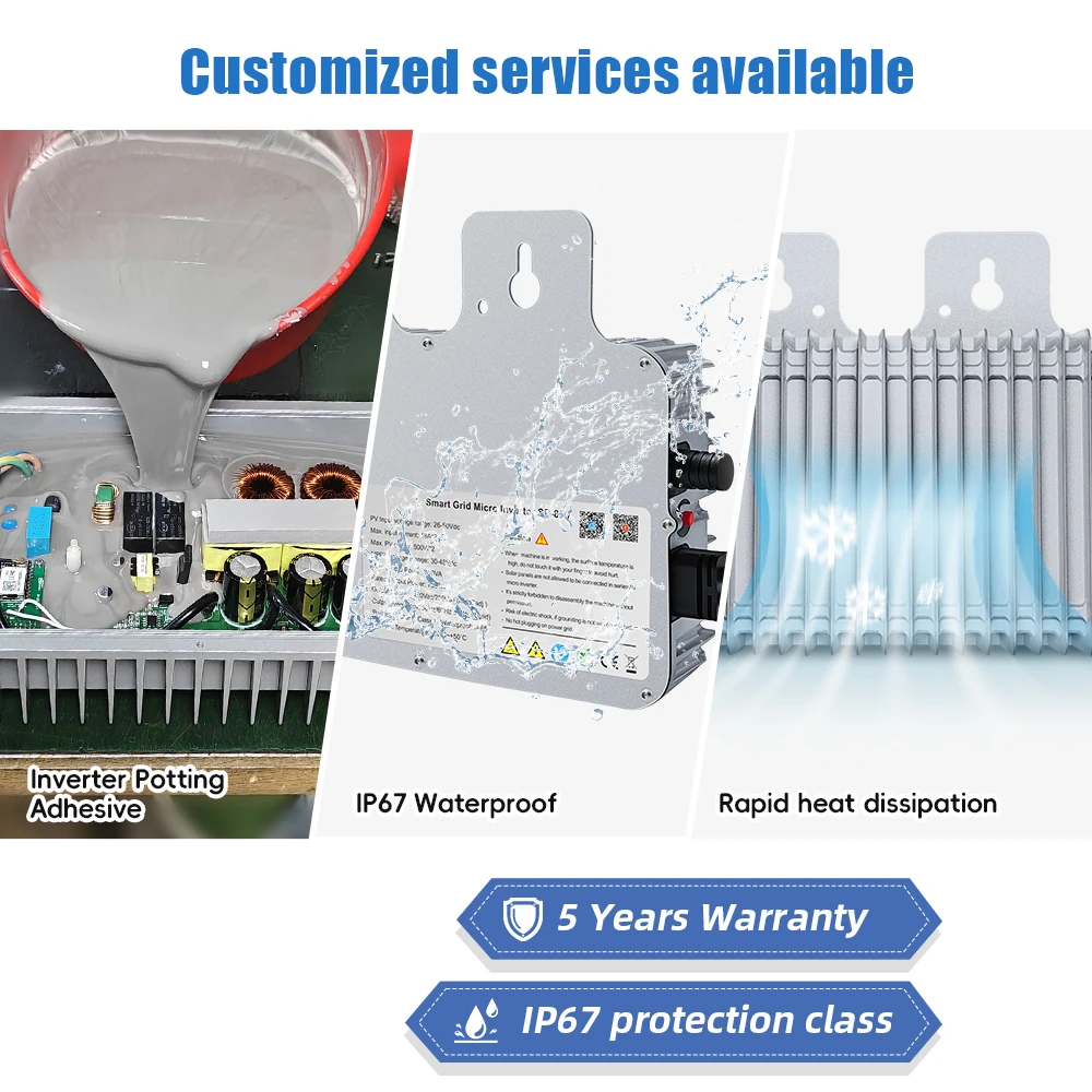 Smart app wifi monitoring Micro inverter 400w pv module 400w dc to ac on grid solar micro inverter