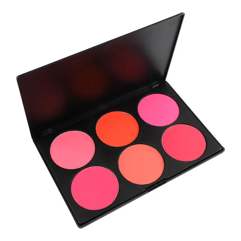 Cheek Blush Palette Professional Cosmetics Six-color Shading Powder Highlight Blush All-in-one Plate