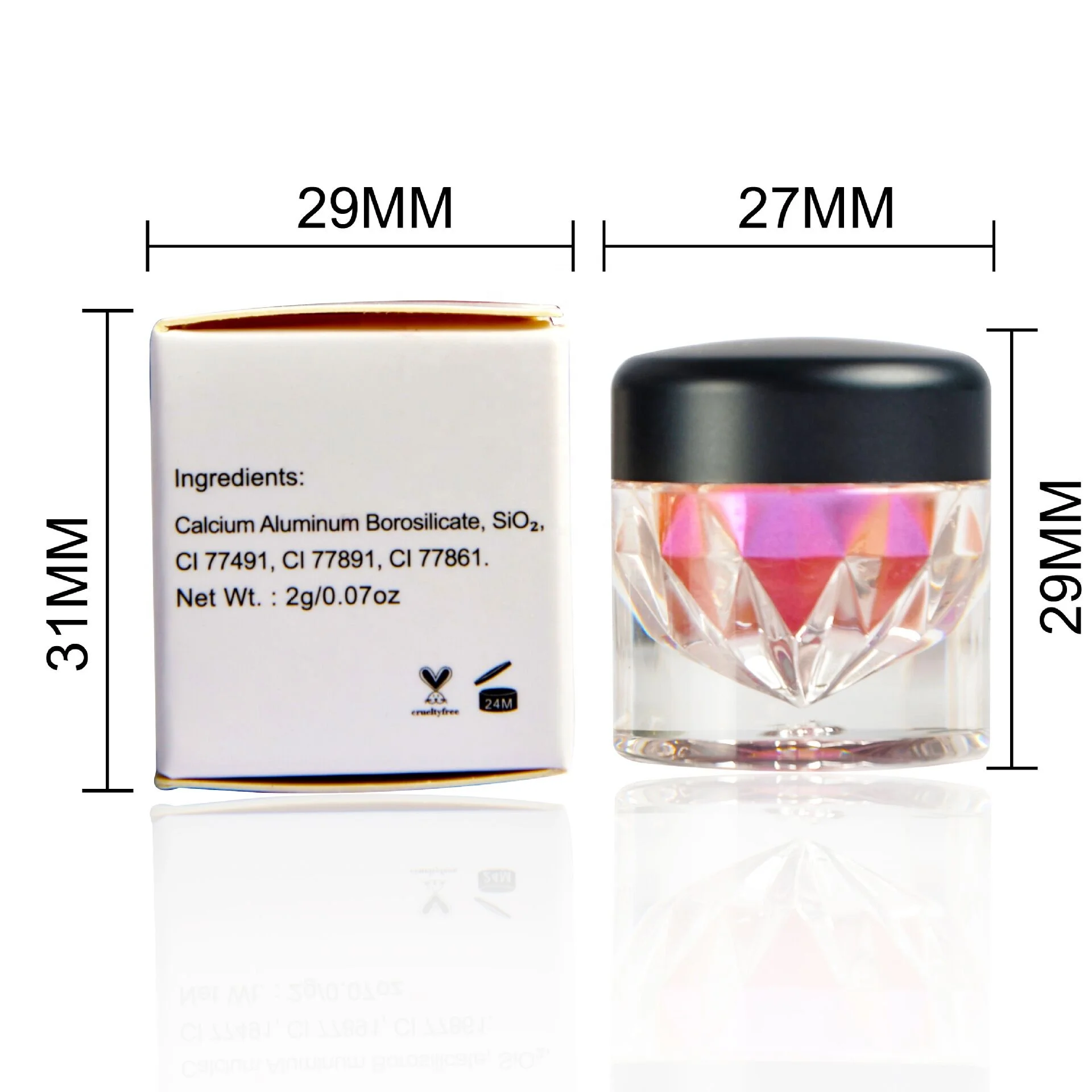 
Shimmer Glitter High Pigment Loose Eyeshadow Powder Chameleon Waterproof Vegan OEM Custom Private Label Eyeshadow Loose Powder 