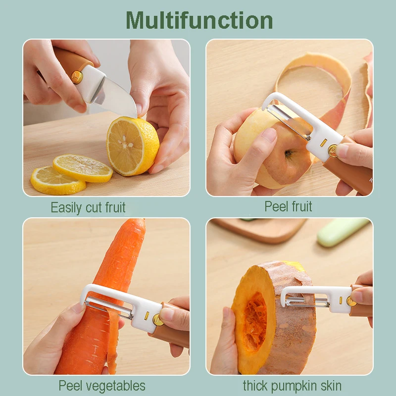 Multifunctional Fruit Peeler Knife Plastic Handle Vegetable Potato Stainless Steel Peeler Fruit Vegetable Tools