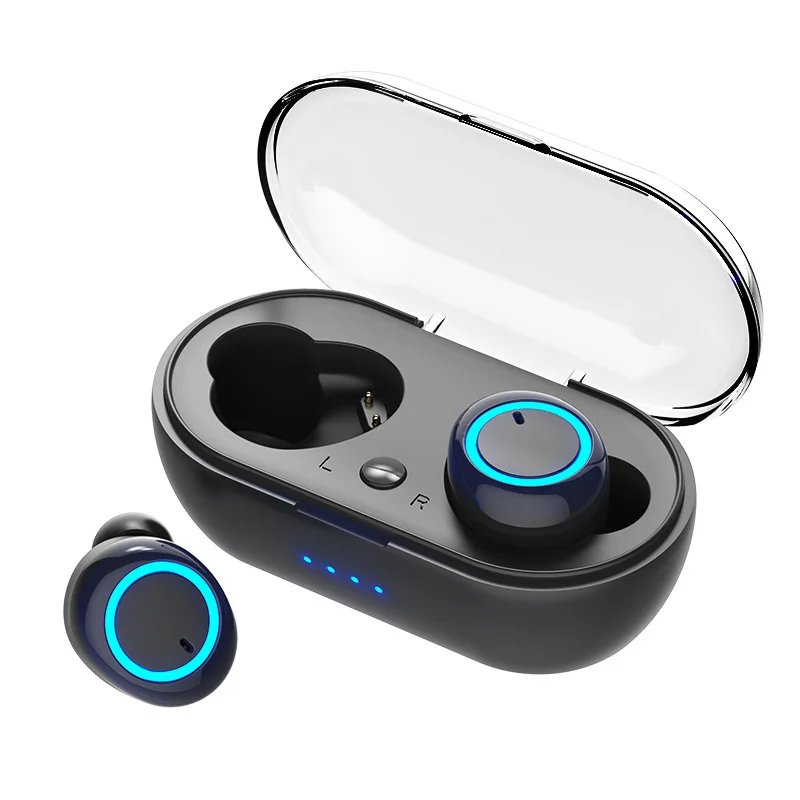 
2021 wireless stereo earphones BT5.0 headphones in-ear headsets TWS factory high quality button wholesale logo custom OEM 