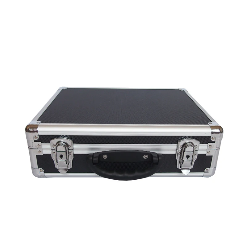 Aluminum Metal black Hard Carrying Protective foam Case barber Briefcase Tool Case