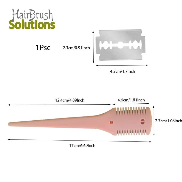 Professional Custom Hair Cutter Comb Cutting Scissors Double Edge Razor Comb Hair Cutting Styling Razor Blade Comb Kit