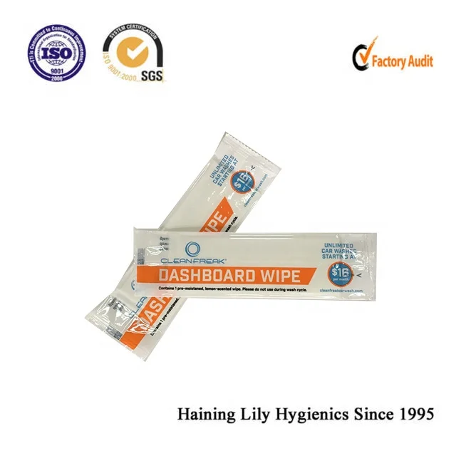 
Refreshing towel wet wipe/tissue for dashboard single pack car wipe 